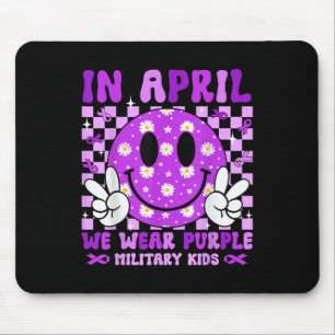 Tapis De Souris En Avril Nous Portons Violet Pour Les Enfants Mili