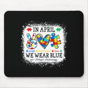 Tapis De Souris en avril Porter du bleu Mois de la sensibilisation