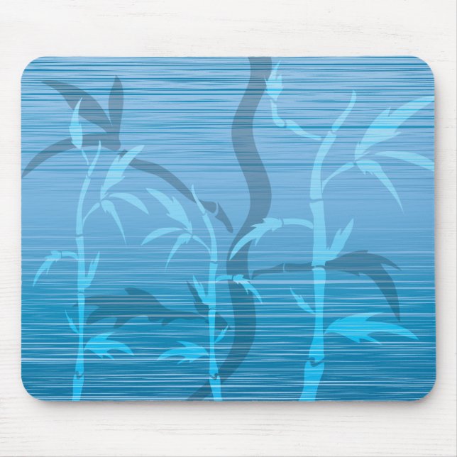 Tapis de souris en bambou bleu (Devant)