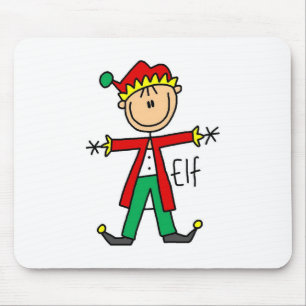 Tapis de souris en bonhomme allumette d'elfe de No