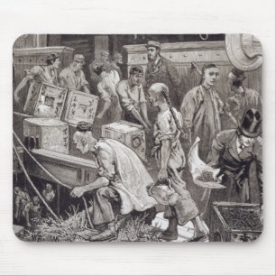 Tapis De Souris En cassant le volume à bord d'un bateau de thé 