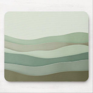 Tapis de souris en couches organiques vert sauge