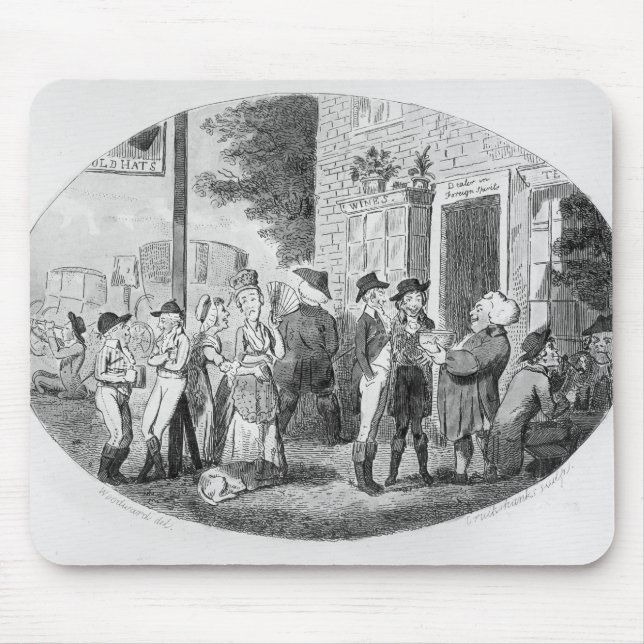 Tapis De Souris En dehors de la vieille taverne de casquettes (Devant)