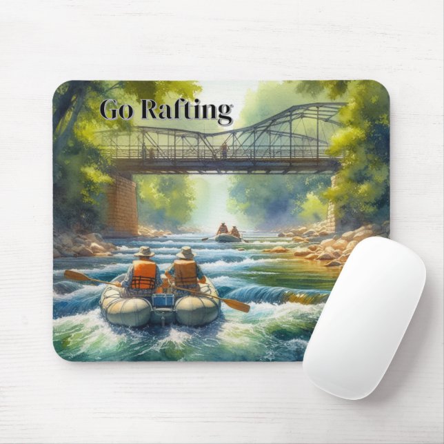 Tapis de souris en eaux vives de rivière / rafting (Avec souris)
