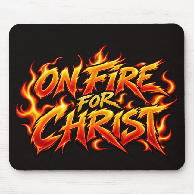 Tapis De Souris En feu pour Christ (Devant)