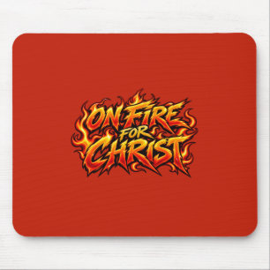 Tapis De Souris En feu pour Christ