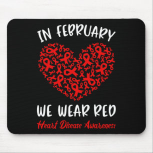 Tapis De Souris En Février Nous Allons Red American Heart Disease 