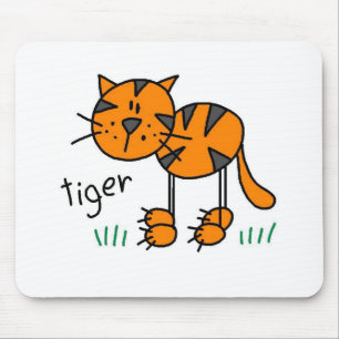 Tapis de souris en figure de tigre
