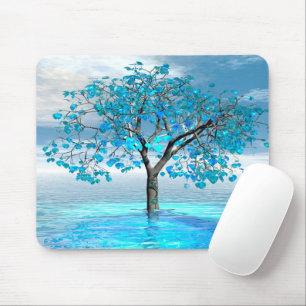 Tapis de souris en forme d'arbre Crystal Blue