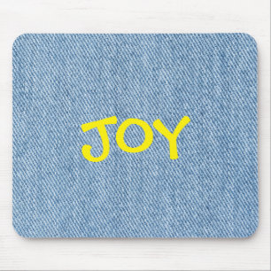 Tapis de souris en jean en denim nom personnalisé