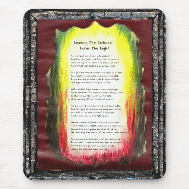 Tapis De Souris En Laissant L'Obscurité, Entrez Dans La Lumière (Devant)