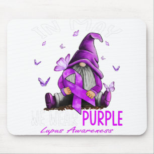 Tapis De Souris En mai, nous portons du violet Mois de la sensibil