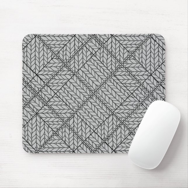 TAPIS DE SOURIS EN MAILLE ARGYLE GRIS (Avec souris)