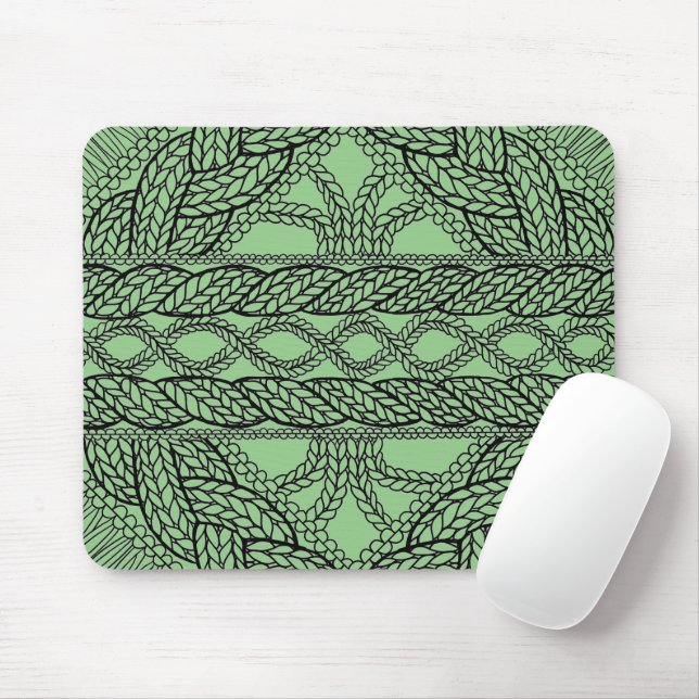 TAPIS DE SOURIS EN MAILLE CÂBLÉE SAGE (Avec souris)