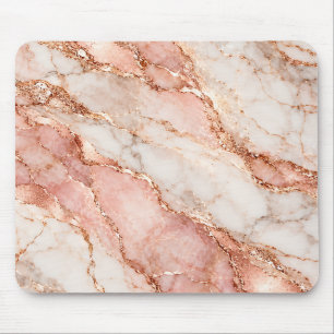 Tapis de souris en marbre rose or