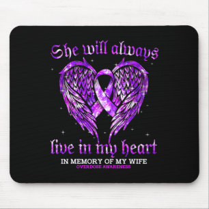 Tapis De Souris En Mémoire De Ma Femme Surdose Sensibilisation Ang