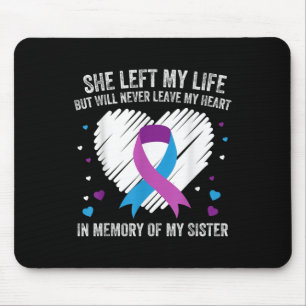 Tapis De Souris En Mémoire De Ma Soeur Amoureuse Prévention Du Sui