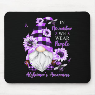 Tapis De Souris En Novembre Nous Portons Des Gnomes Violets Heimer