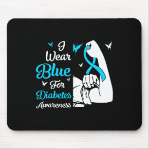Tapis De Souris En novembre We Wear Blue Ribbon Diabete Awareness