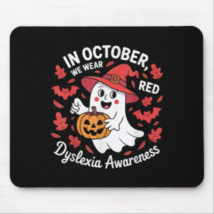 Tapis De Souris En Octobre Nous Portons Du Rouge Pour La Journée D