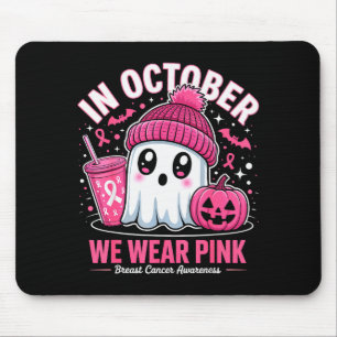 Tapis De Souris En Octobre Nous Portons Nk Fantôme Sorcière Cancer