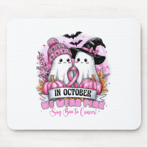 Tapis De Souris En Octobre Nous Portons Nk Ghost Halloween Cance d