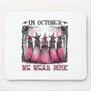 Tapis De Souris En Octobre Nous Portons Nk Ribbon Witch Halloween