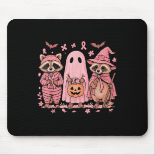 Tapis De Souris En Octobre Nous Portons Pink Raccoon Cancer du Sei