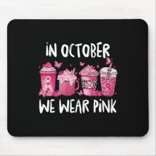 Tapis De Souris En Octobre Nous Portons Rose Halloween Cancer Du S