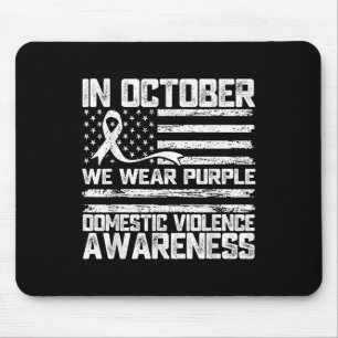 Tapis De Souris En Octobre Nous Portons Violet Violent Violences D