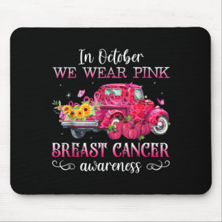 Tapis De Souris En Octobre Portez un Camion Rose pour la Sensibili