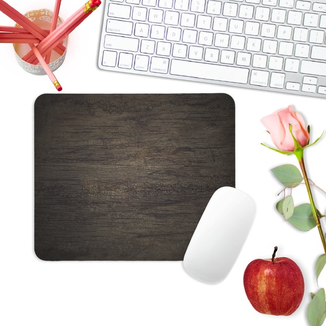 Tapis de souris en panneau de bois sombre (Créateur téléchargé)