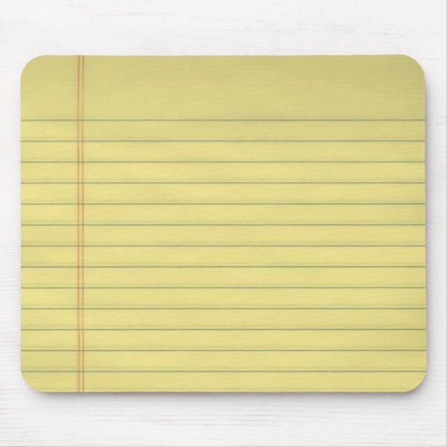 Tapis de souris en papier juridique jaune (Devant)