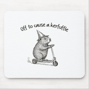 Tapis De Souris En route pour causer un chahut drôle scooter hamst