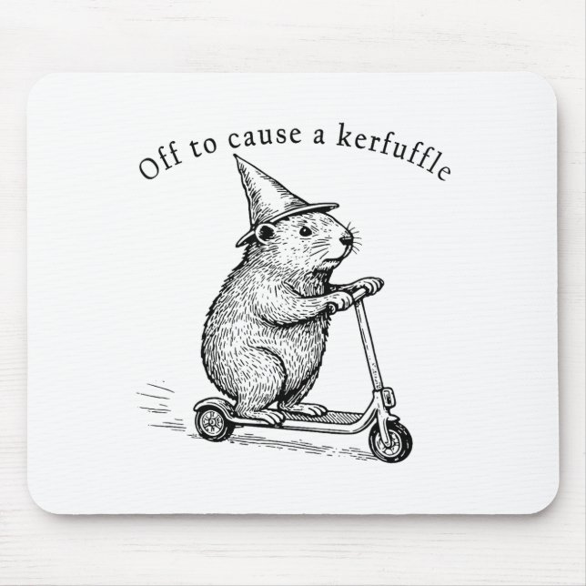 Tapis De Souris En route pour causer une agitation, Funny Groundho (Devant)