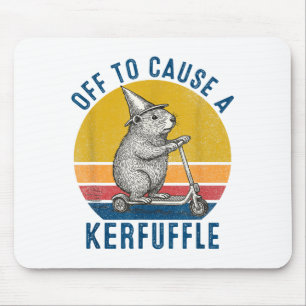 Tapis De Souris En route pour causer une pagaille marmotte scooter
