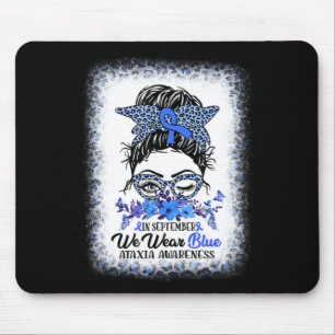 Tapis De Souris En Septembre Nous Portons Bleu Ataxie Sensibilisat