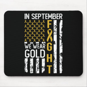 Tapis De Souris En Septembre Nous Portons De L'or Usa Cancer De L'