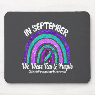 Tapis De Souris En Septembre Nous Portons le Turquoise & Violet Ar