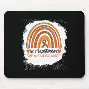 Tapis De Souris En Septembre Nous Portons Orange Bleached Rainbow