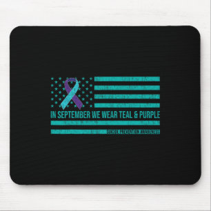 Tapis De Souris En Septembre Nous Portons Turquoise Ribbon Suicide