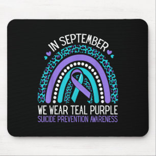 Tapis De Souris En Septembre Nous Portons Turquoise Ribbon Suicide