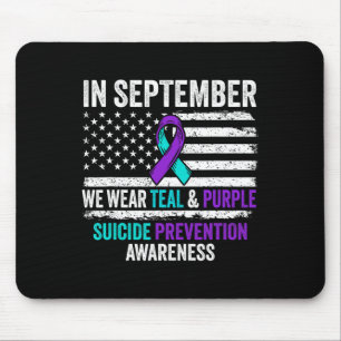 Tapis De Souris En Septembre Porter Turquoise Purple Suicide Préve