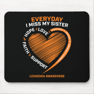 Tapis De Souris En Souvenir Mémoire D'Amour De Ma Soeur Leucémie