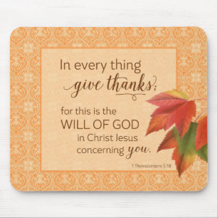 Tapis De Souris En Toutes Choses Rendez Grâce - 1 Thes. 5:18
