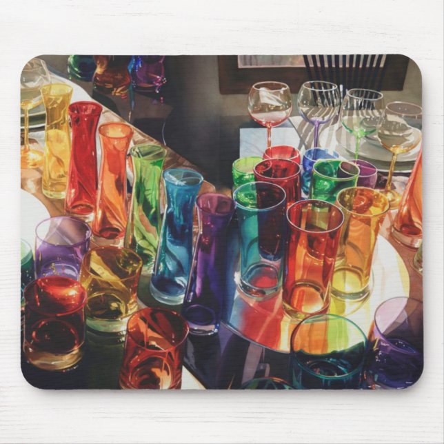 Tapis de souris en verre d'art de "fascination" (Devant)