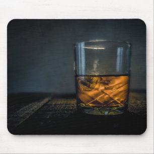 Tapis de souris en verre de whiskey