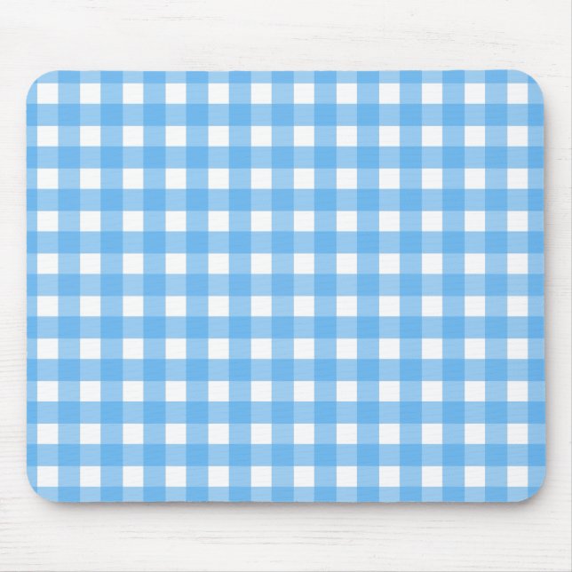 Tapis De Souris En vichy bleu ciel (Devant)