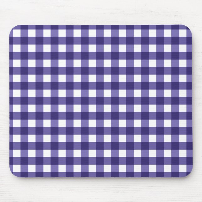 Tapis De Souris En vichy bleu marine (Devant)