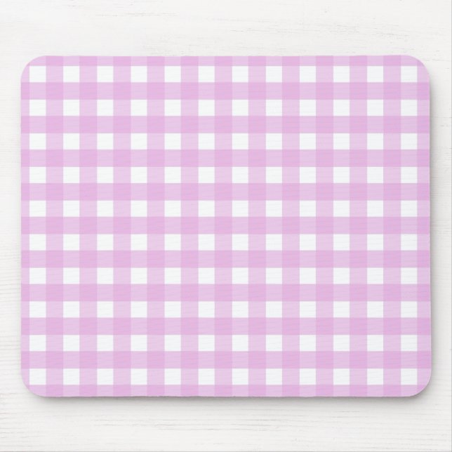 Tapis De Souris En vichy rose pâle (Devant)